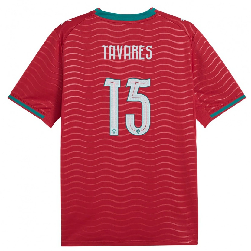 Danxen Hombre Camiseta Portugal Samuel Tavares #15 Rojo Verde Blanco 1ª Equipación 26-28 La Camisa
