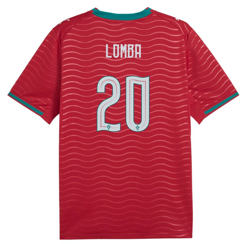Danxen Hombre Camiseta Portugal João Lomba #20 Rojo Verde Blanco 1ª Equipación 26-28 La Camisa
