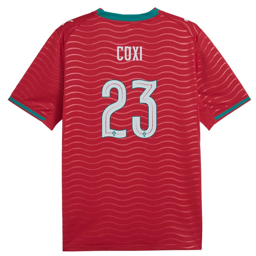 Danxen Hombre Camiseta Portugal Diego Coxi #23 Rojo Verde Blanco 1ª Equipación 26-28 La Camisa