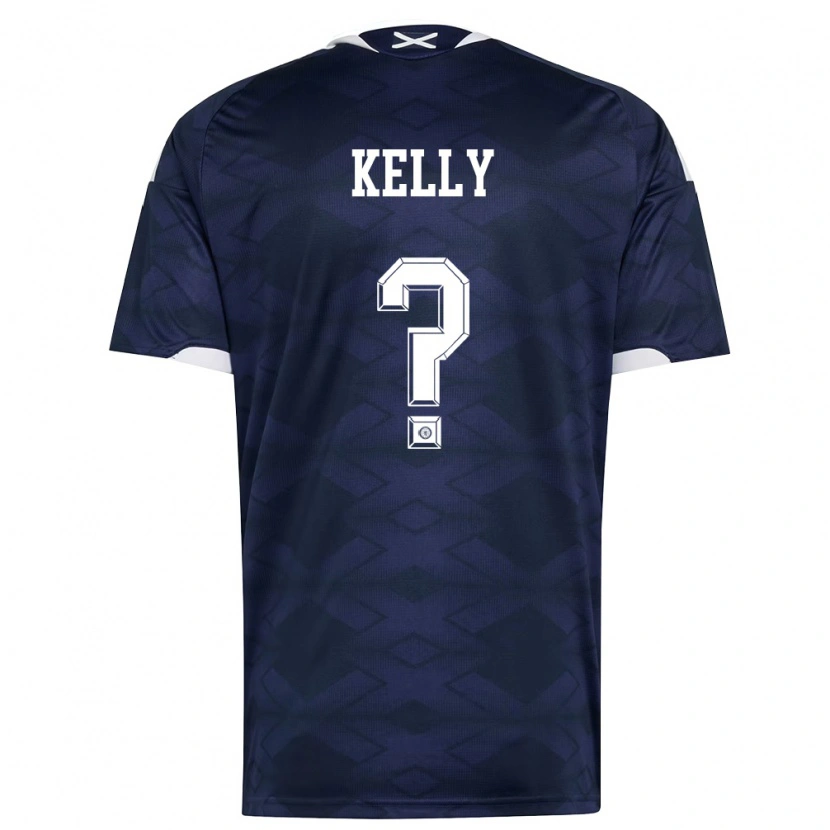 Danxen Hombre Camiseta Escocia Daniel Kelly #0 Marino Blanco 1ª Equipación 26-28 La Camisa