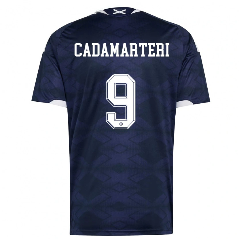 Danxen Hombre Camiseta Escocia Caelan Cadamarteri #9 Marino Blanco 1ª Equipación 26-28 La Camisa