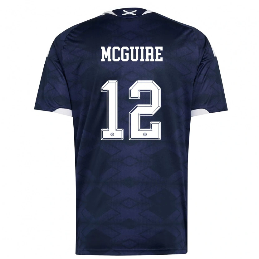 Danxen Hombre Camiseta Escocia Rydnn Mcguire #12 Marino Blanco 1ª Equipación 26-28 La Camisa