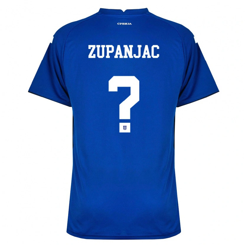 Danxen Hombre Camiseta Serbia Matija Zupanjac #0 Marino Rojo 1ª Equipación 26-28 La Camisa