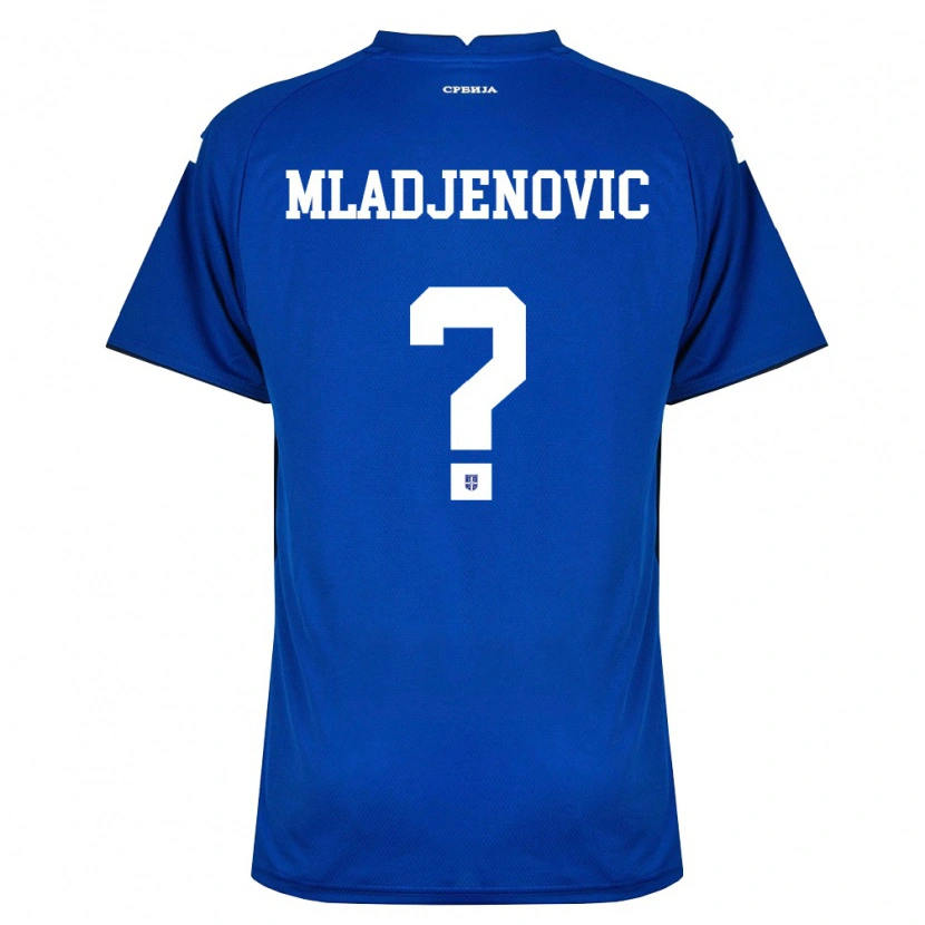 Danxen Hombre Camiseta Serbia Uros Mladjenovic #0 Marino Rojo 1ª Equipación 26-28 La Camisa