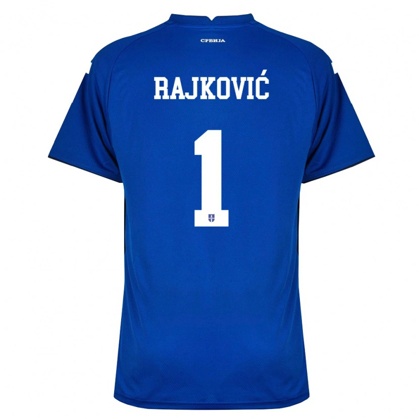 Danxen Hombre Camiseta Serbia Predrag Rajković #1 Marino Rojo 1ª Equipación 26-28 La Camisa