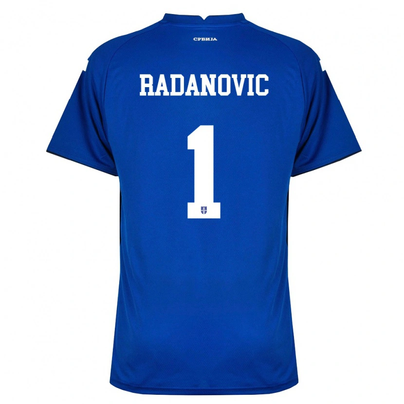 Danxen Hombre Camiseta Serbia Savo Radanovic #1 Marino Rojo 1ª Equipación 26-28 La Camisa