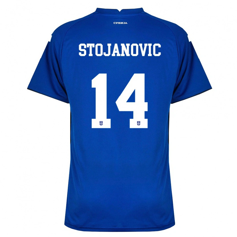 Danxen Hombre Camiseta Serbia Matija Stojanovic #14 Marino Rojo 1ª Equipación 26-28 La Camisa
