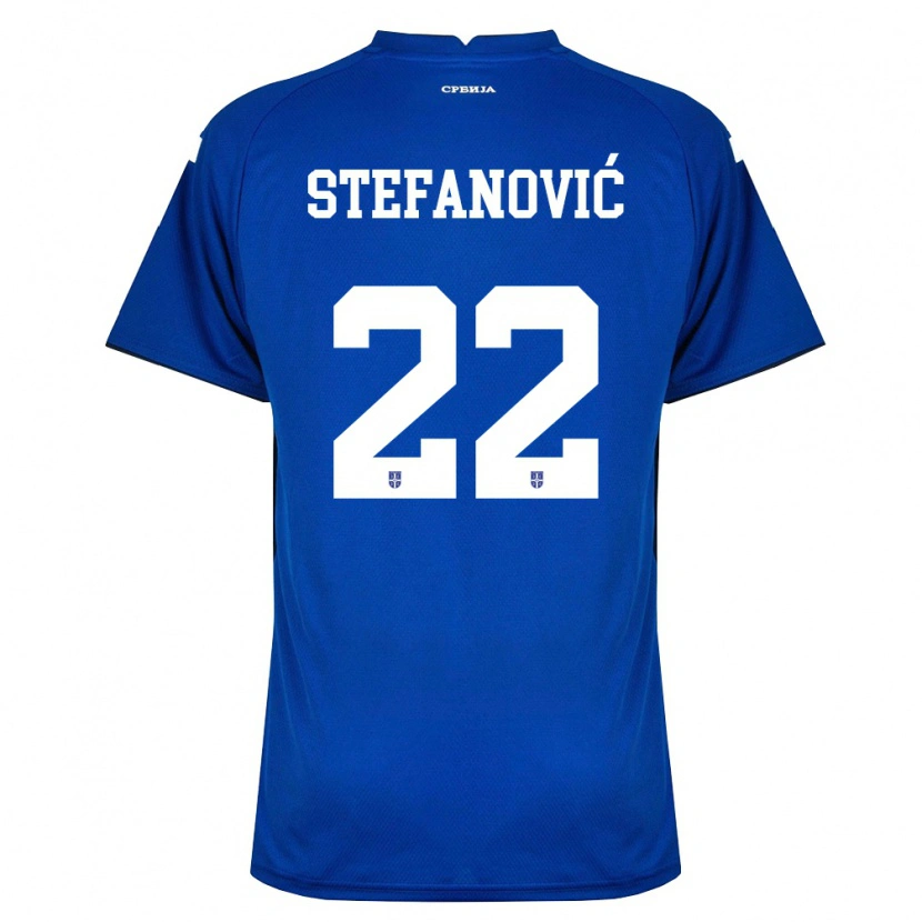 Danxen Hombre Camiseta Serbia Dejana Stefanovic #22 Marino Rojo 1ª Equipación 26-28 La Camisa