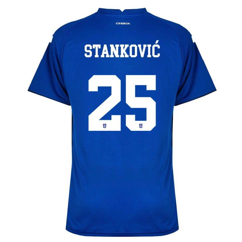 Danxen Hombre Camiseta Serbia Aleksandar Stanković #25 Marino Rojo 1ª Equipación 26-28 La Camisa