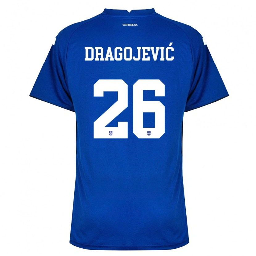 Danxen Hombre Camiseta Serbia Vanja Dragojevic #26 Marino Rojo 1ª Equipación 26-28 La Camisa
