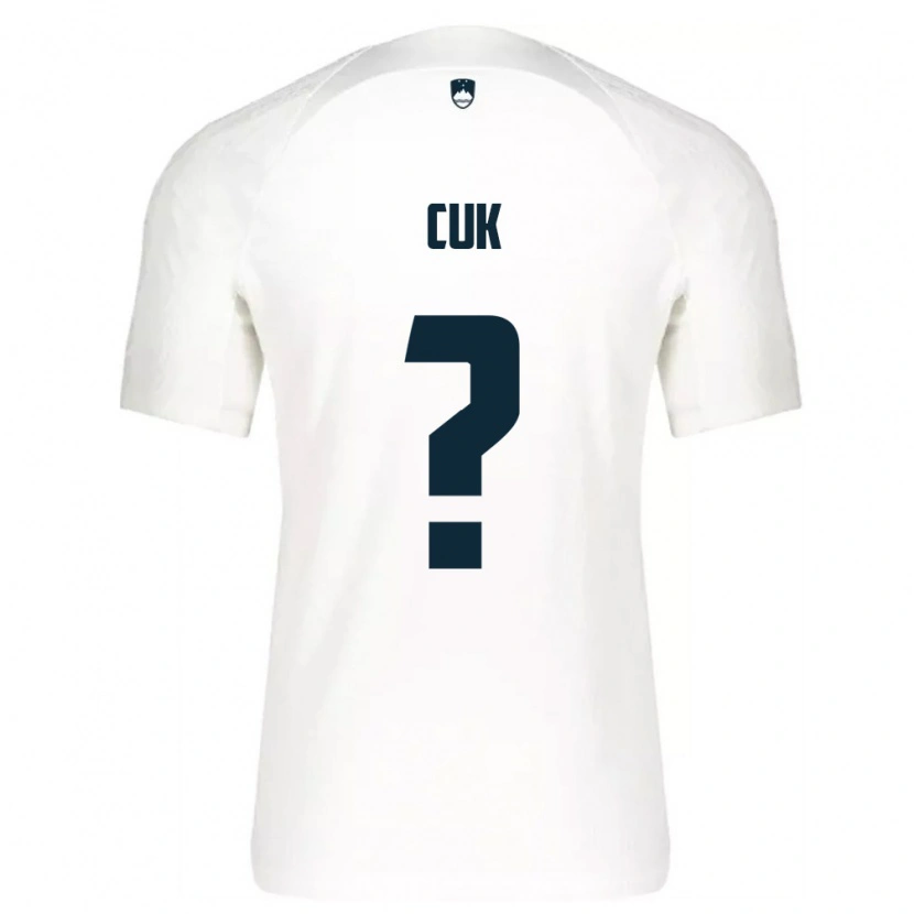 Danxen Hombre Camiseta Eslovenia Tine Cuk #0 Blanco Azul 1ª Equipación 26-28 La Camisa