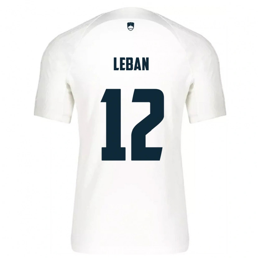 Danxen Hombre Camiseta Eslovenia Zan-Luk Leban #12 Blanco Azul 1ª Equipación 26-28 La Camisa