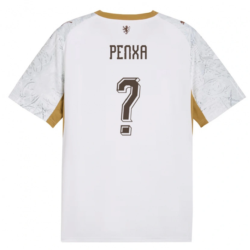 Danxen Hombre Camiseta Chequia Lukas Penxa #0 Marfil Oro Gris 2ª Equipación 26-28 La Camisa