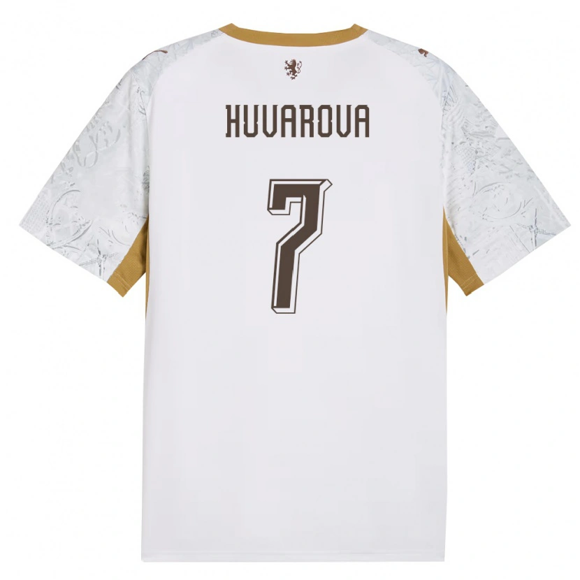 Danxen Hombre Camiseta Chequia Dominika Huvarová #7 Marfil Oro Gris 2ª Equipación 26-28 La Camisa