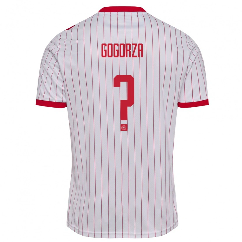 Danxen Hombre Camiseta Dinamarca Mikel Gogorza #0 Blanco Rojo 2ª Equipación 26-28 La Camisa