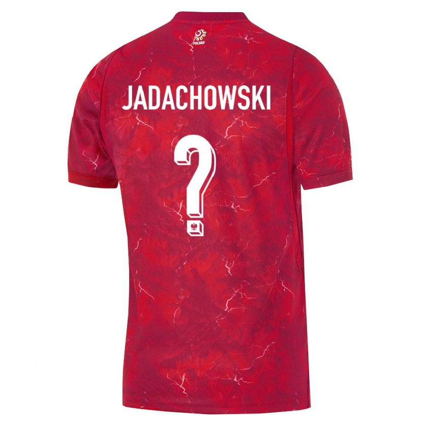 Danxen Hombre Camiseta Polonia Mateusz Jadachowski #0 Rojo Blanco 2ª Equipación 26-28 La Camisa