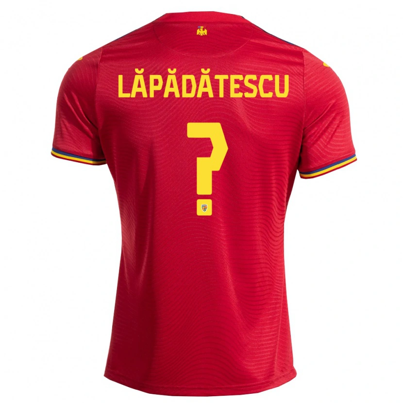 Danxen Hombre Camiseta Rumania Robert Lăpădătescu #0 Rojo Marino Amarillo 2ª Equipación 26-28 La Camisa