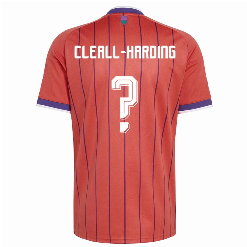 Danxen Hombre Camiseta Escocia Sam Cleall-Harding #0 Naranja Púrpura 2ª Equipación 26-28 La Camisa