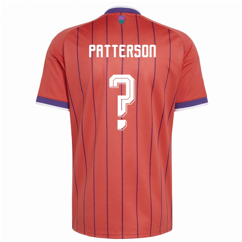Danxen Hombre Camiseta Escocia Nathan Patterson #0 Naranja Púrpura 2ª Equipación 26-28 La Camisa