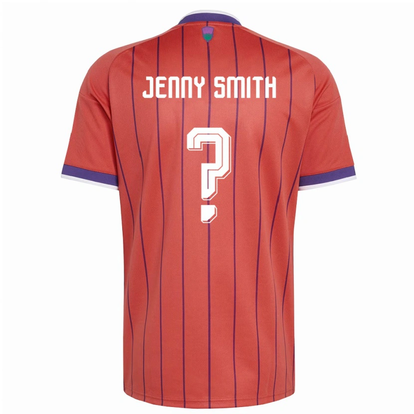 Danxen Hombre Camiseta Escocia Jenny Smith #0 Naranja Púrpura 2ª Equipación 26-28 La Camisa