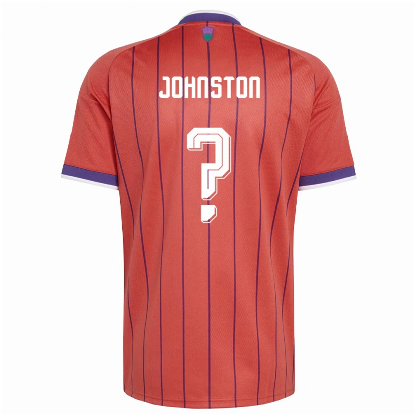 Danxen Hombre Camiseta Escocia Max Johnston #0 Naranja Púrpura 2ª Equipación 26-28 La Camisa