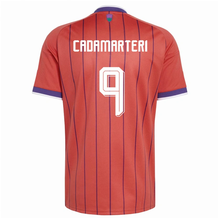 Danxen Hombre Camiseta Escocia Caelan Cadamarteri #9 Naranja Púrpura 2ª Equipación 26-28 La Camisa