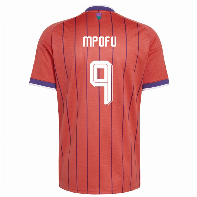 Danxen Hombre Camiseta Escocia Camron Mpofu #9 Naranja Púrpura 2ª Equipación 26-28 La Camisa