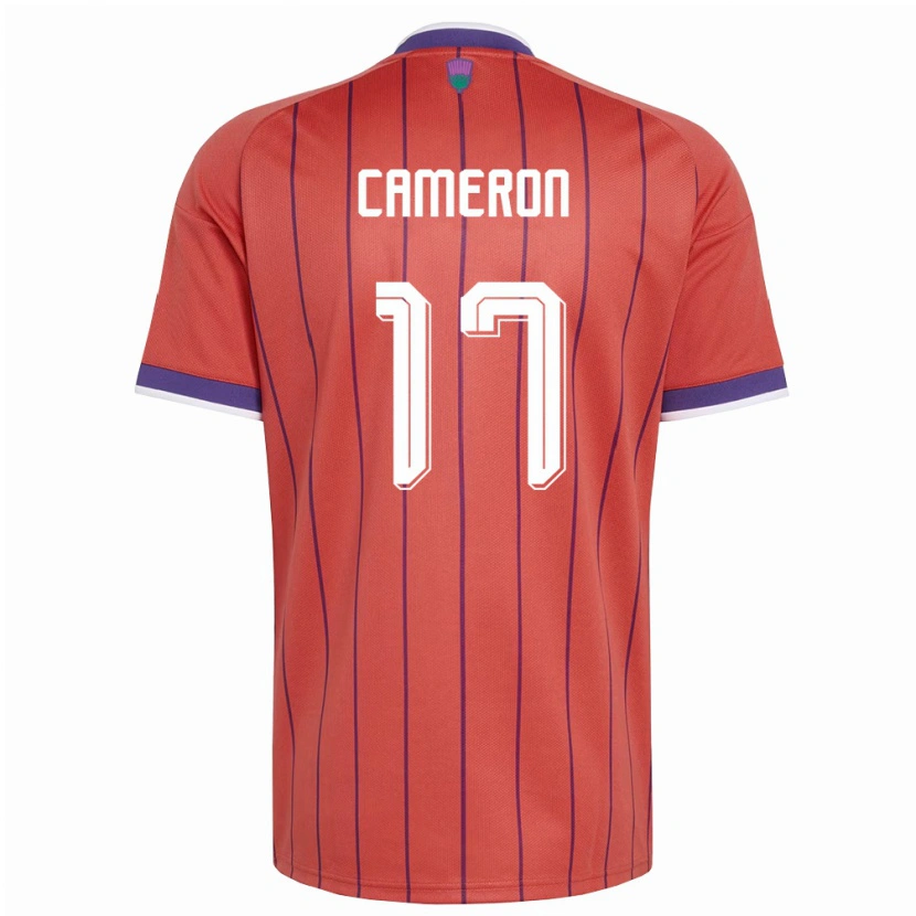 Danxen Hombre Camiseta Escocia Max Cameron #17 Naranja Púrpura 2ª Equipación 26-28 La Camisa