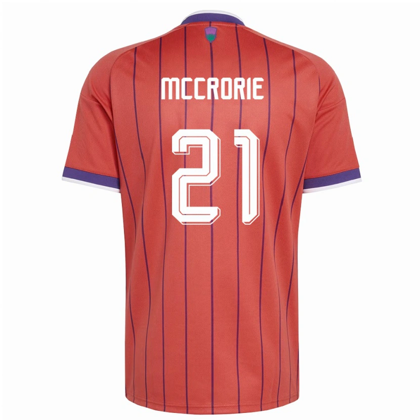 Danxen Hombre Camiseta Escocia Robby Mccrorie #21 Naranja Púrpura 2ª Equipación 26-28 La Camisa