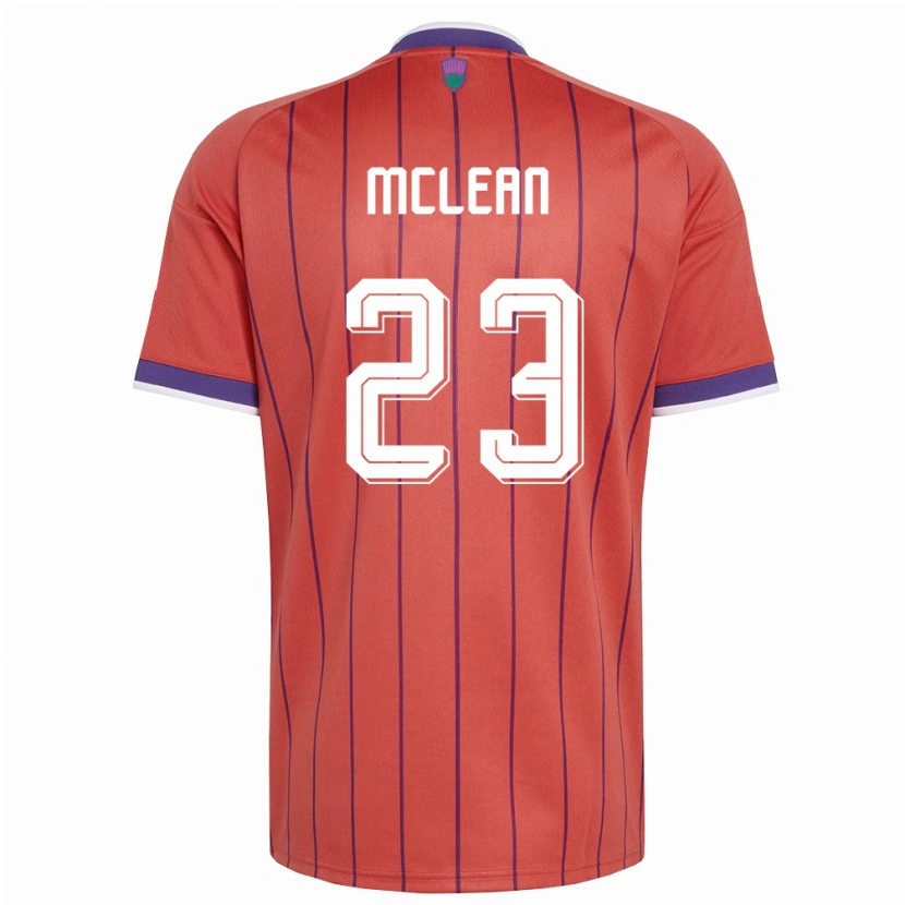 Danxen Hombre Camiseta Escocia Kenny Mclean #23 Naranja Púrpura 2ª Equipación 26-28 La Camisa