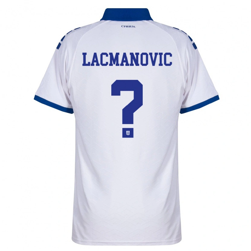 Danxen Hombre Camiseta Serbia Mateja Lacmanovic #0 Marino Blanco Rojo 2ª Equipación 26-28 La Camisa