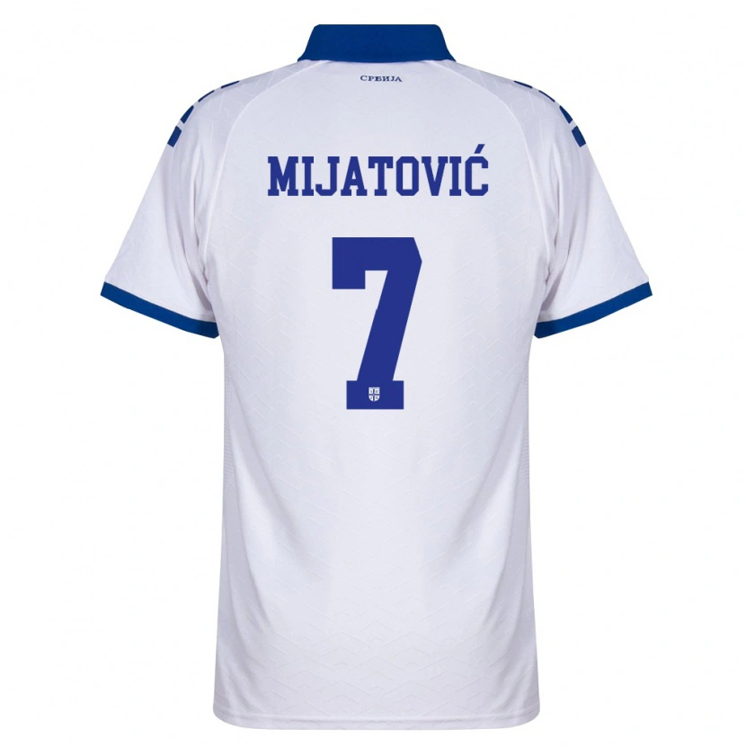Danxen Hombre Camiseta Serbia Milica Mijatovic #7 Marino Blanco Rojo 2ª Equipación 26-28 La Camisa