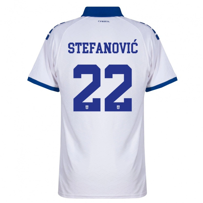 Danxen Hombre Camiseta Serbia Dejana Stefanovic #22 Marino Blanco Rojo 2ª Equipación 26-28 La Camisa