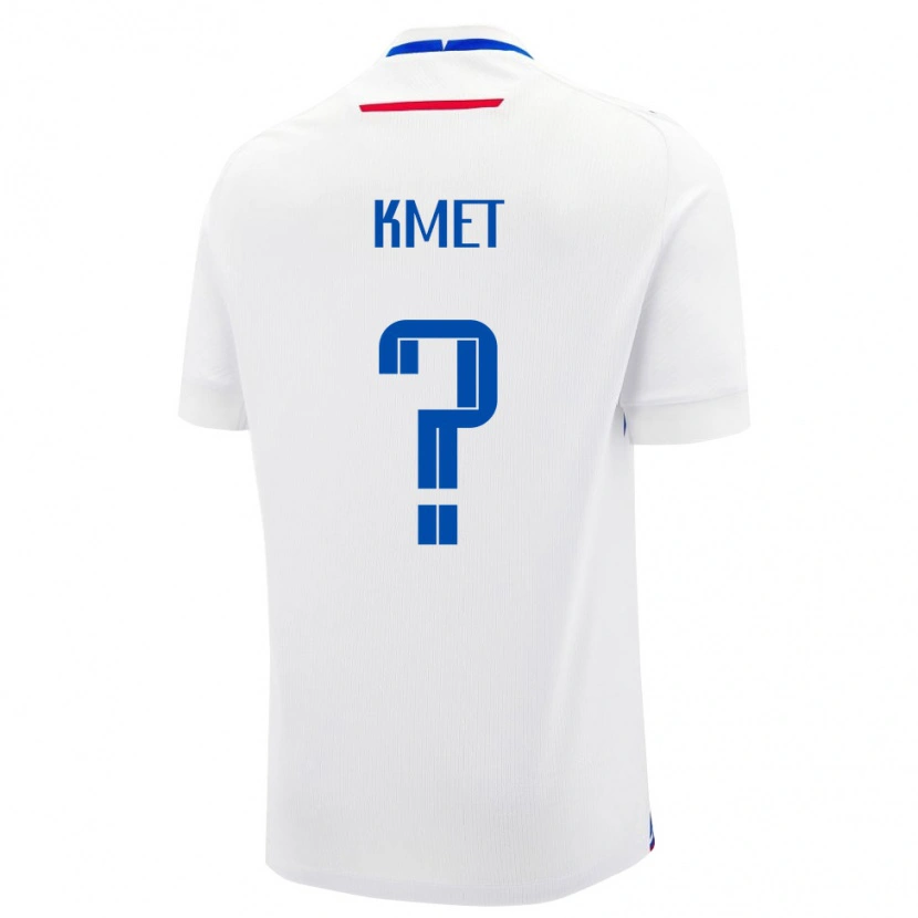 Danxen Hombre Camiseta Eslovaquia Dominik Kmet #0 Blanco Azul 2ª Equipación 26-28 La Camisa
