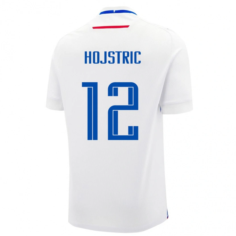 Danxen Hombre Camiseta Eslovaquia Tomas Hojstric #12 Blanco Azul 2ª Equipación 26-28 La Camisa