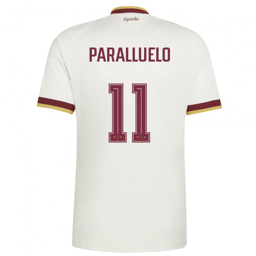 Danxen Hombre Camiseta España Salma Paralluelo #11 Marfil Borgoña 2ª Equipación 26-28 La Camisa