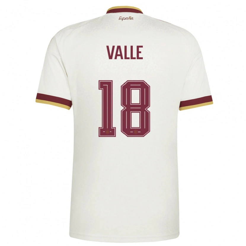 Danxen Hombre Camiseta España Álex Valle #18 Marfil Borgoña 2ª Equipación 26-28 La Camisa