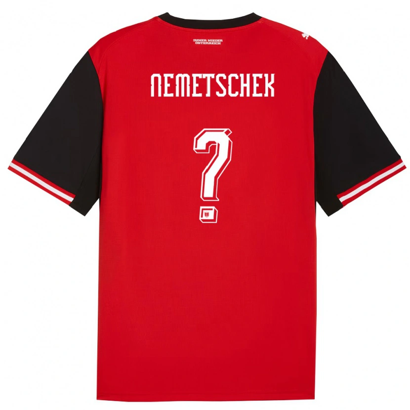 Danxen Mujer Camiseta Austria Matthias Nemetschek #0 Negro Blanco 1ª Equipación 26-28 La Camisa