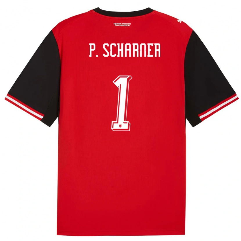 Danxen Mujer Camiseta Austria Paul Scharner #1 Negro Blanco 1ª Equipación 26-28 La Camisa