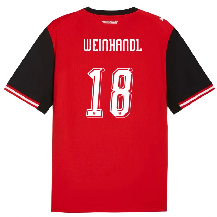 Danxen Mujer Camiseta Austria Luca Weinhandl #18 Negro Blanco 1ª Equipación 26-28 La Camisa