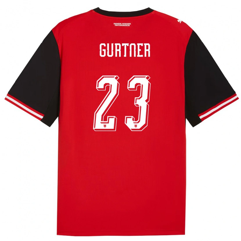 Danxen Mujer Camiseta Austria Andrea Gurtner #23 Negro Blanco 1ª Equipación 26-28 La Camisa