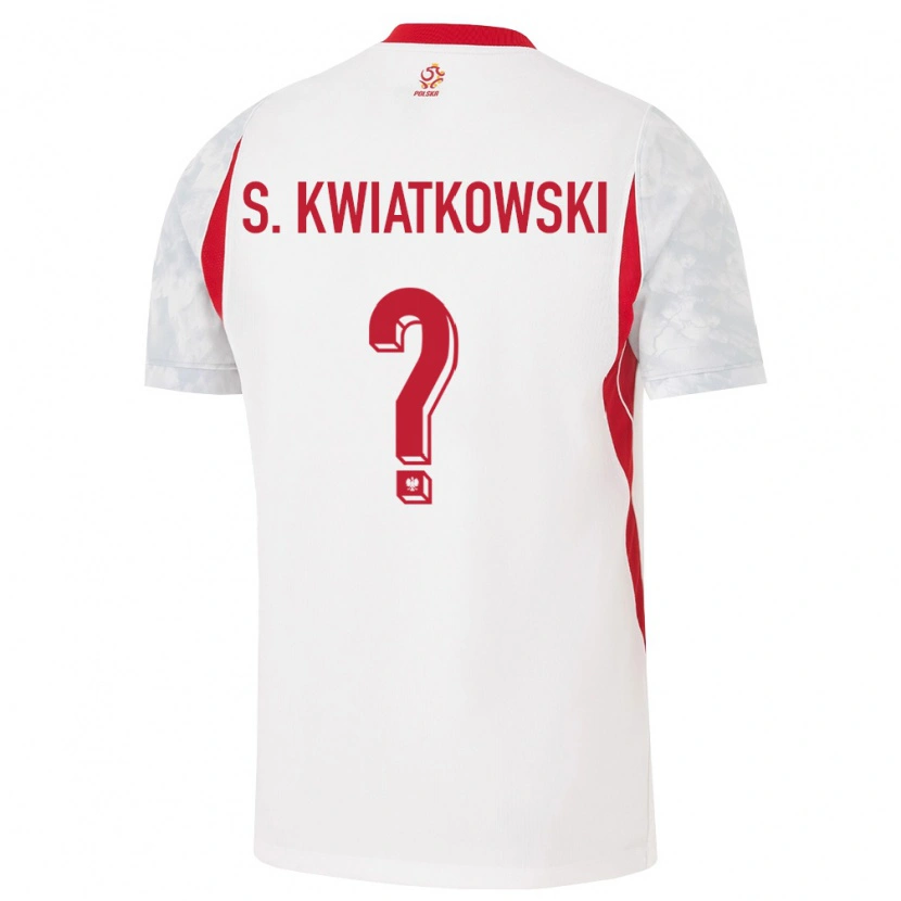 Danxen Mujer Camiseta Polonia Stanislaw Kwiatkowski #0 Blanco Rojo Gris 1ª Equipación 26-28 La Camisa
