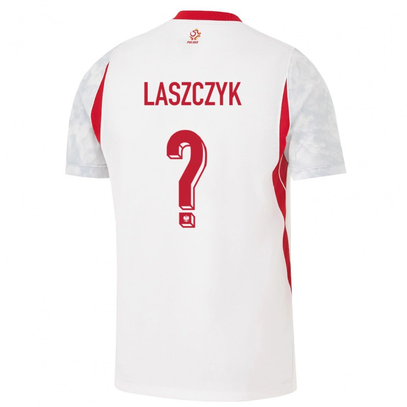 Danxen Mujer Camiseta Polonia Marcel Laszczyk #0 Blanco Rojo Gris 1ª Equipación 26-28 La Camisa