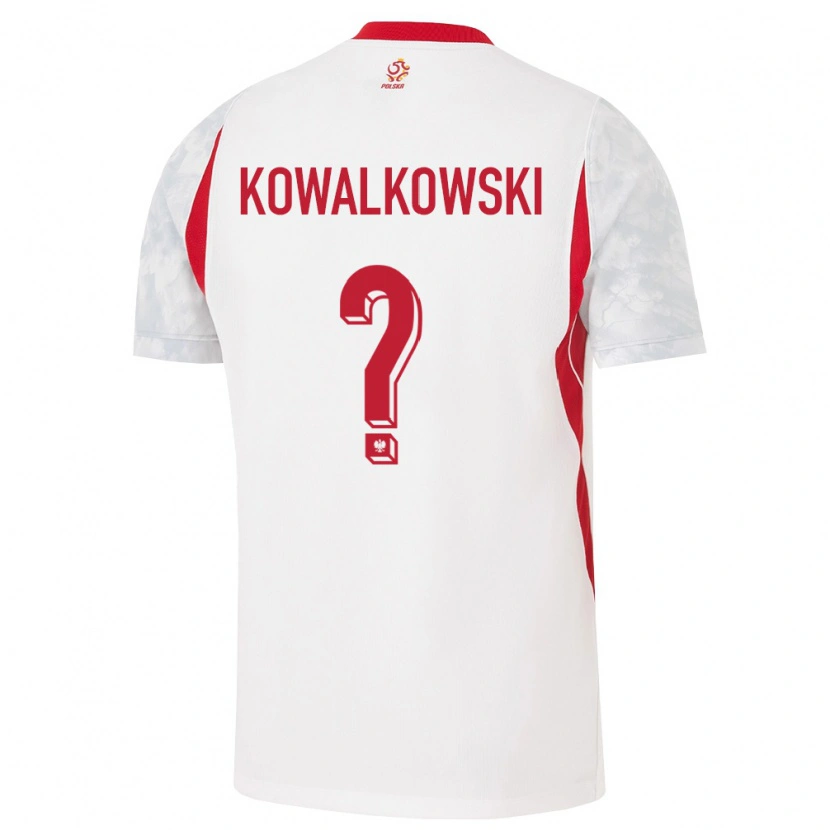 Danxen Mujer Camiseta Polonia Miłosz Kowalkowski #0 Blanco Rojo Gris 1ª Equipación 26-28 La Camisa