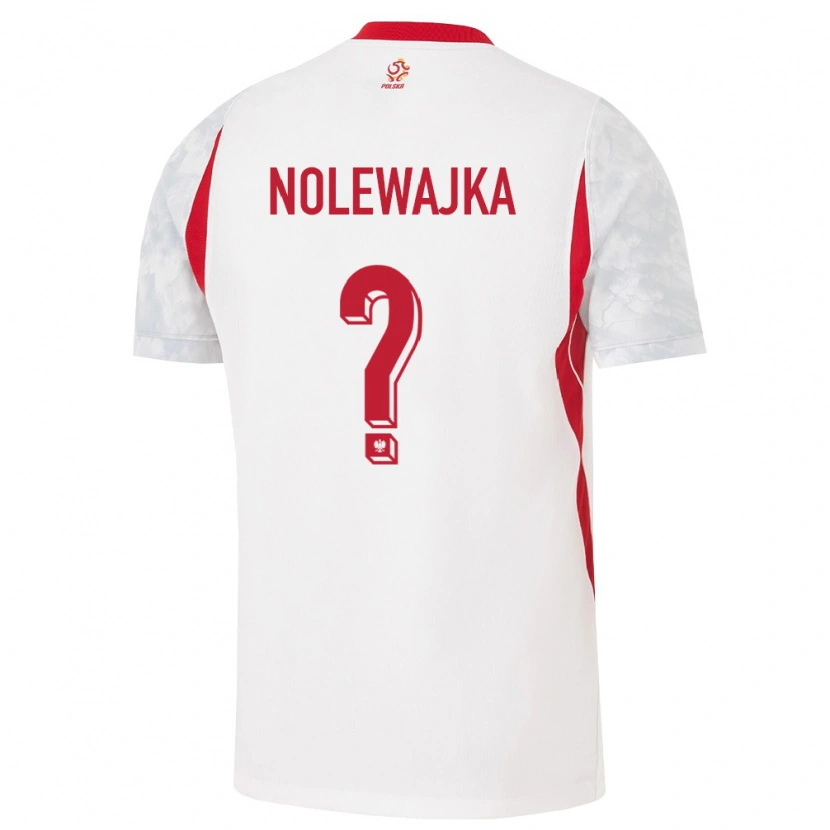 Danxen Mujer Camiseta Polonia Igor Nolewajka #0 Blanco Rojo Gris 1ª Equipación 26-28 La Camisa