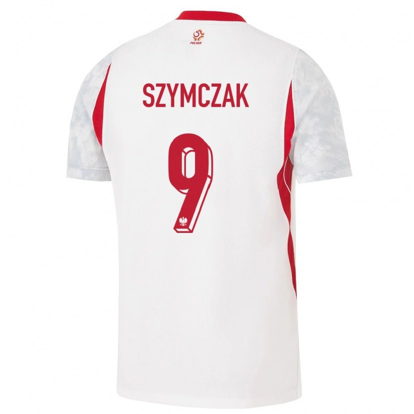 Danxen Mujer Camiseta Polonia Filip Szymczak #9 Blanco Rojo Gris 1ª Equipación 26-28 La Camisa