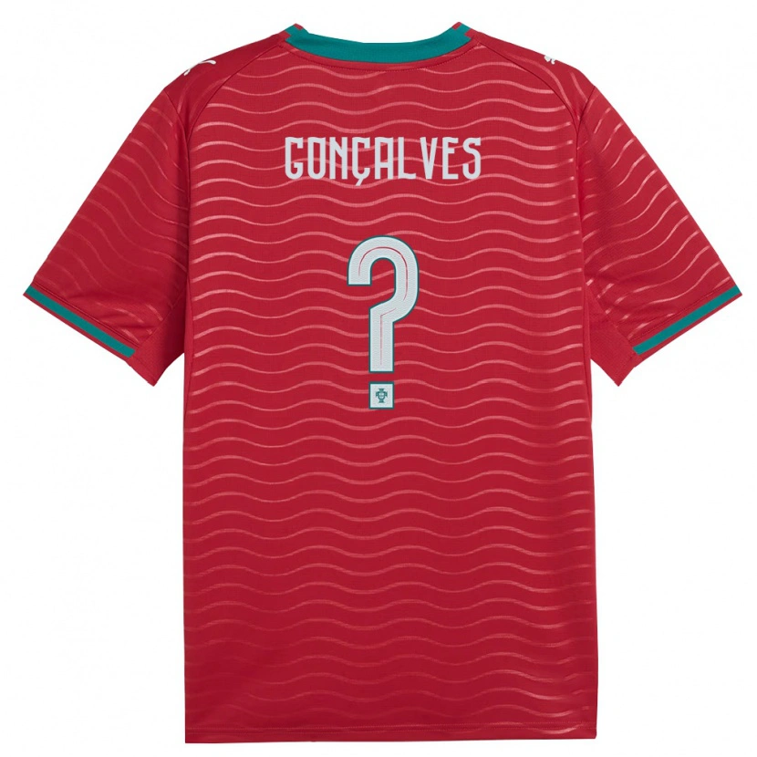 Danxen Mujer Camiseta Portugal Pedro Gonçalves #0 Rojo Verde Blanco 1ª Equipación 26-28 La Camisa