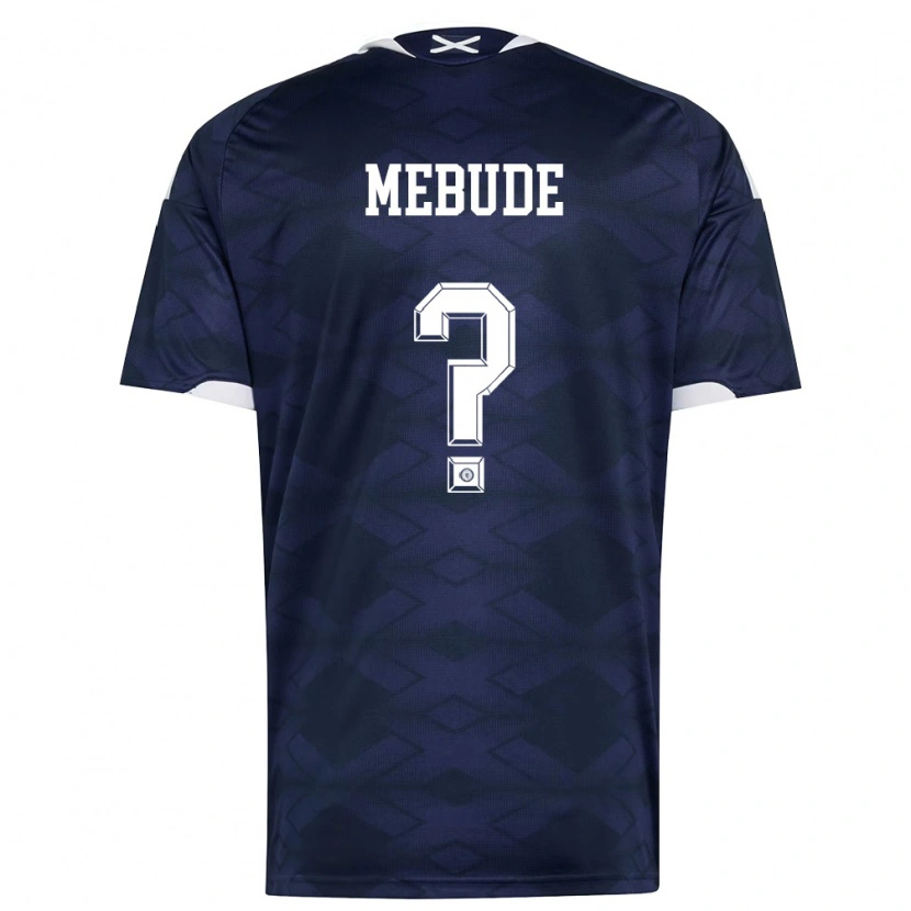 Danxen Mujer Camiseta Escocia Adedire Mebude #0 Marino Blanco 1ª Equipación 26-28 La Camisa
