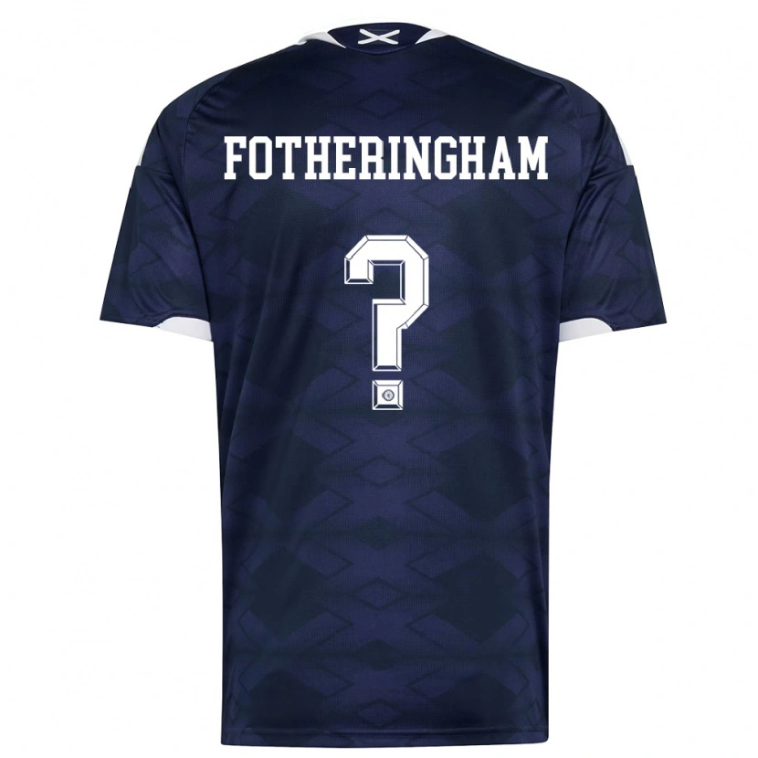 Danxen Mujer Camiseta Escocia Kai Fotheringham #0 Marino Blanco 1ª Equipación 26-28 La Camisa