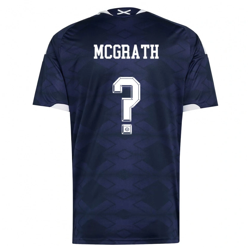 Danxen Mujer Camiseta Escocia Jack Mcgrath #0 Marino Blanco 1ª Equipación 26-28 La Camisa